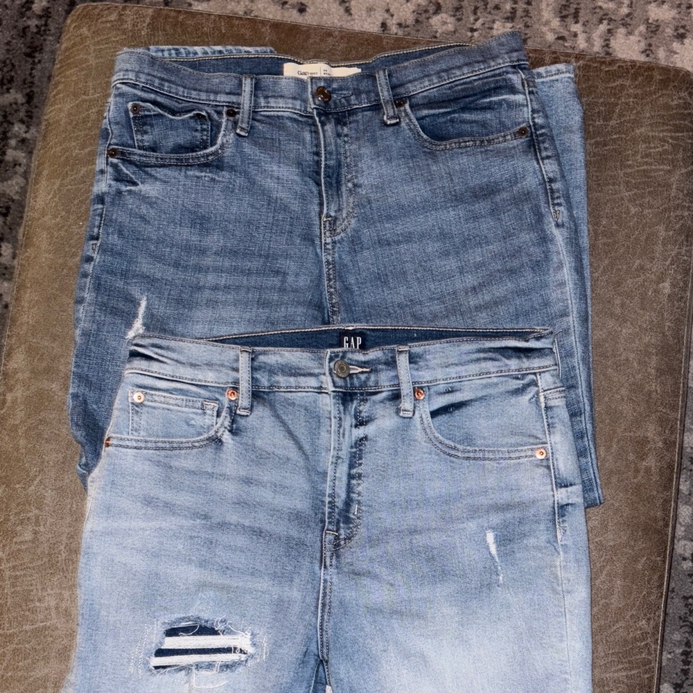 GAP Women's Light and Dark Blue Denim Jeans set of 2